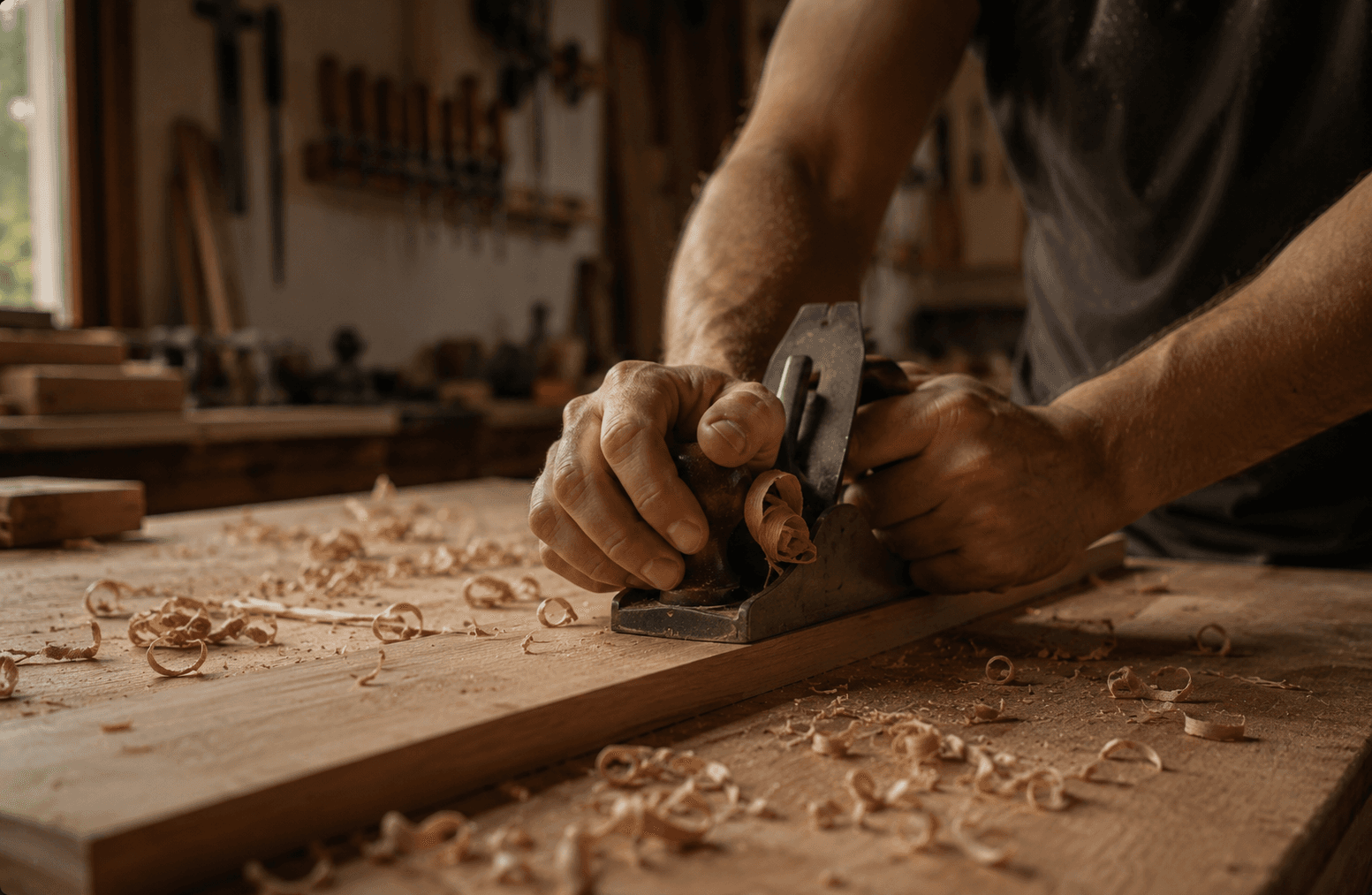 Schreiner bei der Arbeit in Freiamt
