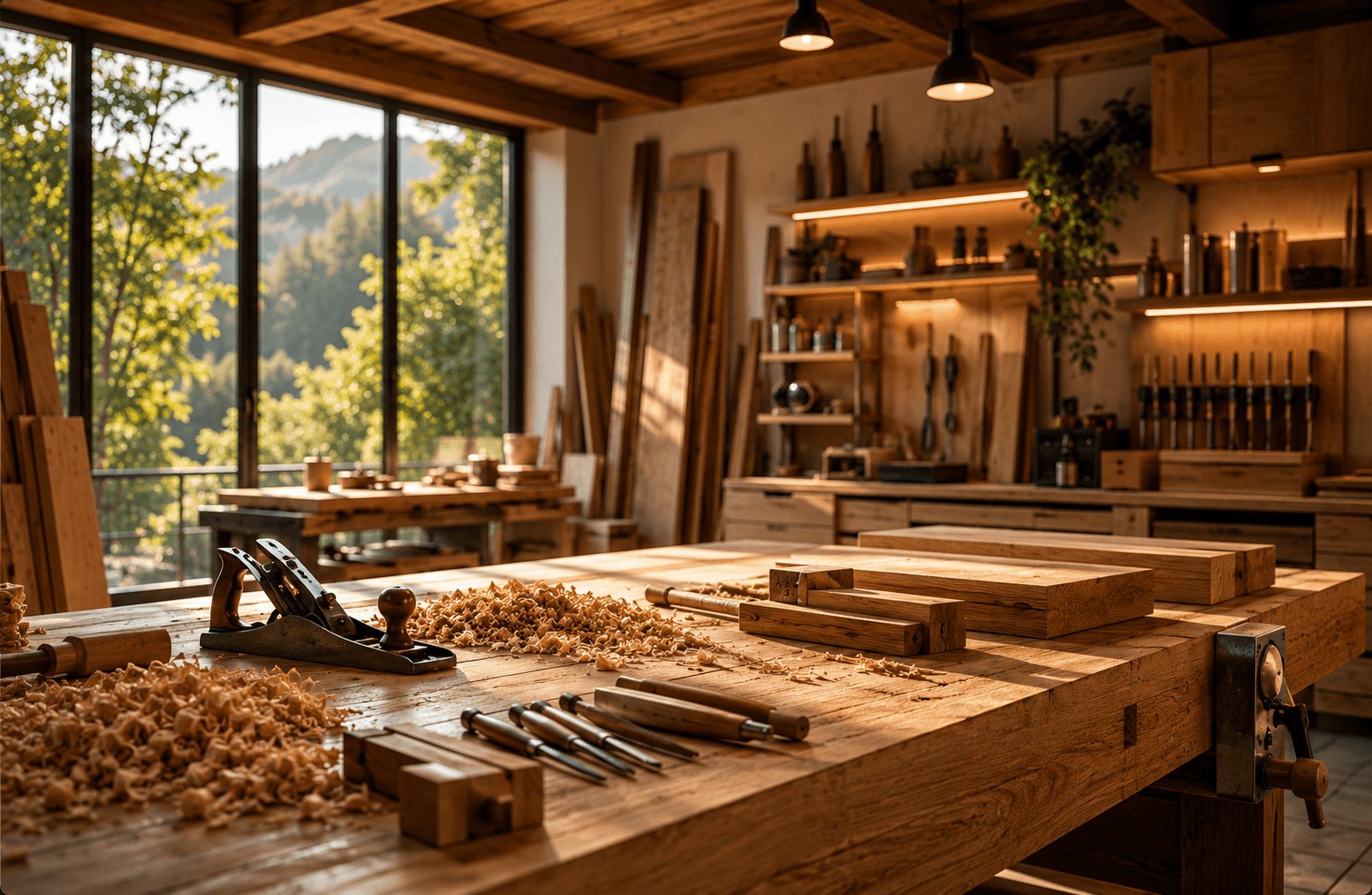 Schreiner bei der Arbeit in Freiamt